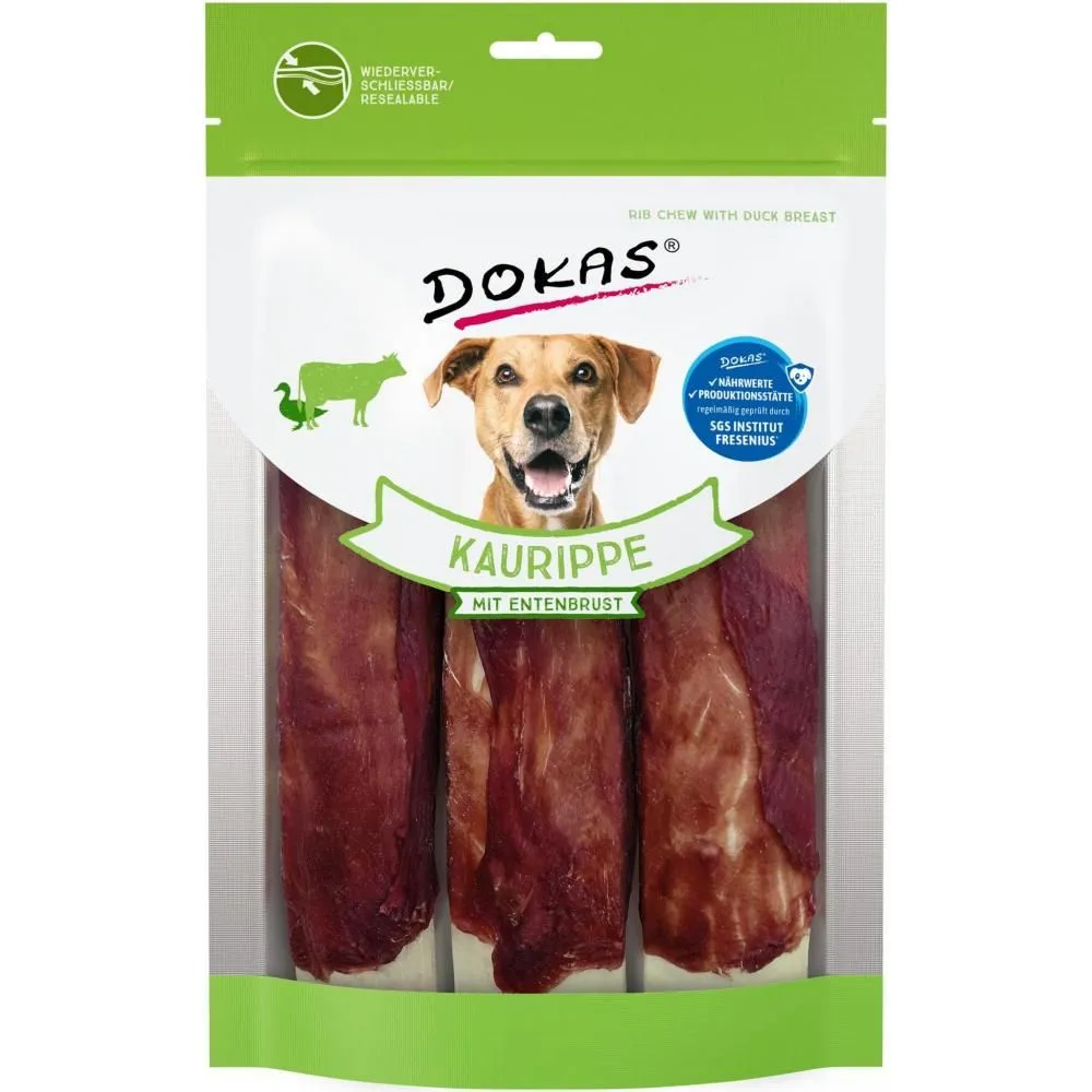 Dokas Tyggeben med andebryst 3 stk 210 g - smagfulde hundesnacks